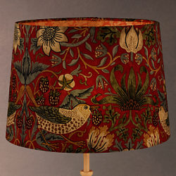 Sanderson William Morris Strawberry Thief Lampshade Crimson